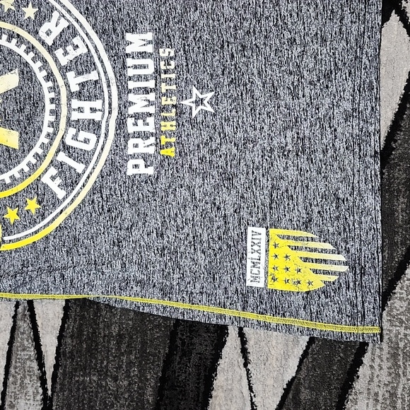 AMERICAN FIGHTER PREMIUM ATHLETICS YELLOW STITCH GRAPHIC DESIGN TEE-SHIRT - Picture 12 of 14